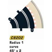 Scalextric c8202 Rad 1 Inner Curve 45(2 per bag)