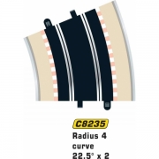 Scalextric c8235 Rad 4 Outer Curve 22.5 (2 per bag)