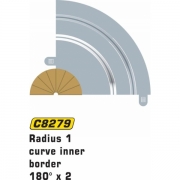 Scalextric C8279 Radius 1 Curve Inner Grnser 180  x 2