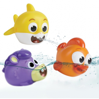 Baby Shark Vandsprjtende Figurer til Badet 3stk Pakke