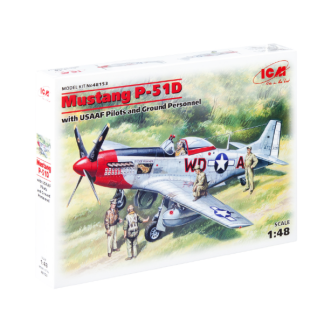 ICM 48153 P-51D Fly med US Airforce piloter og soldater 1:48