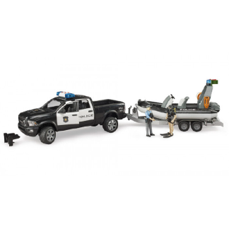 Bruder 2507 Dodge RAM 2500 Politi Pick-Up med anhnger og bd samt 2 figurer