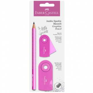 Faber Castell Jumbo Sparkle Skrivest Pink