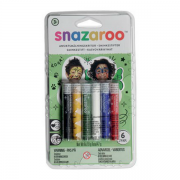 Snazaroo sminkefarve stifter 6 stk. standardfarver
