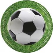 Fodbold 8 stk Engangstallerken 23 cm